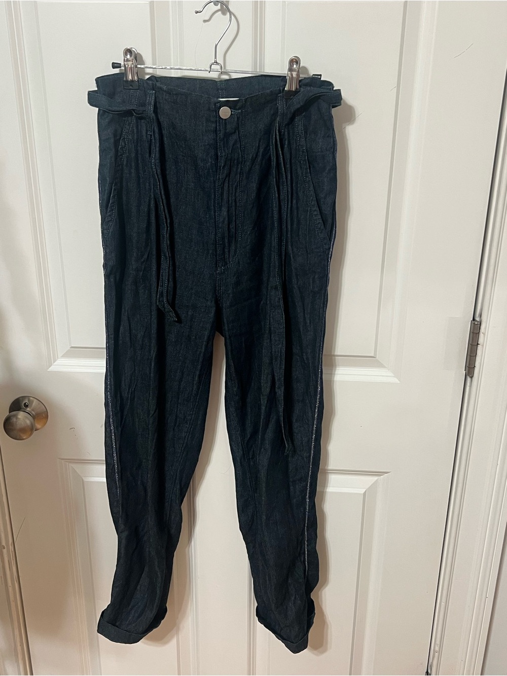 Sundry Denim Tie-Waist Chino-Style Pants